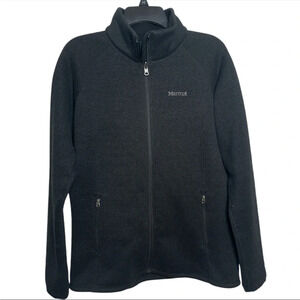 Marmot womens polartec black full zip mock neck sweater k900909 Large